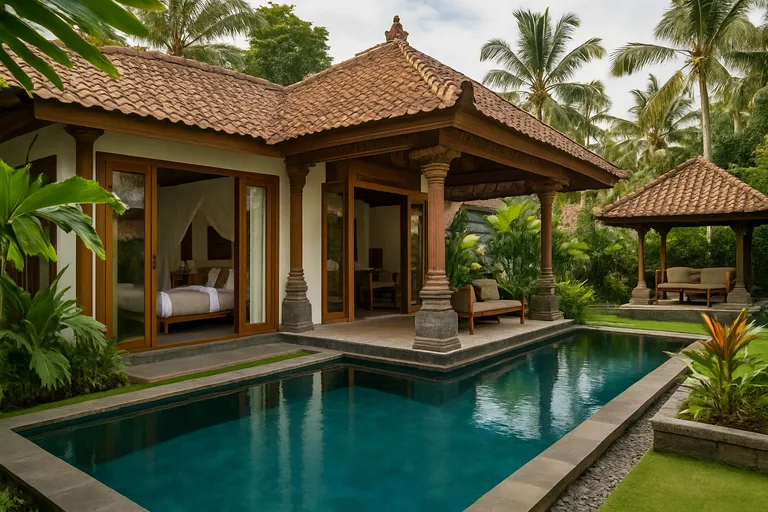 Kenmerken van de architectuur van villa's in Ubud